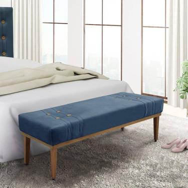 Imagem de Calçadeira Recamier Casal Gênova Spezzia Decor Azul Marinho