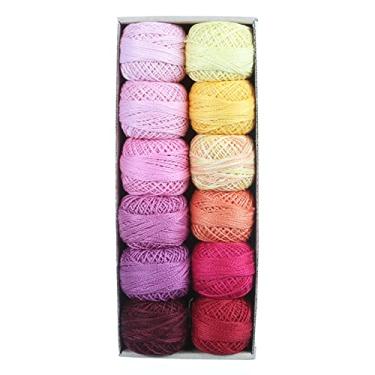 Imagem de Valdani Bola de algodão pérola tamanho 8 70 m, 12 cores, delicioso sorvete