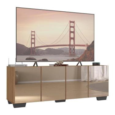 Imagem de Rack Tv Até 50 Polegadas Com Espelhos Mp1083 Rustic preto