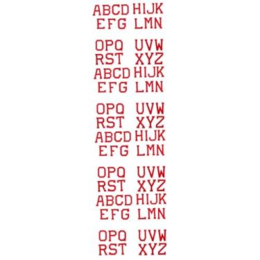 Imagem de Tofficu 104 Peças decalques de letras remendo de artesanato de tecido letras de ferro em patches adesivos remendos DIY artesanais remendos de roupas número aplique camisa