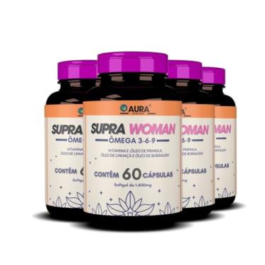 Imagem de Ômega 3,6,9 Supra Woman Borragem,Prímula,Vitamina E - 240 Cápsulas