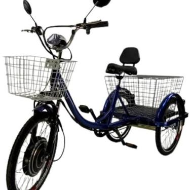 Imagem de Triciclo elétrico para adultos – Triciclo de bateria resistente de 3 rodas
