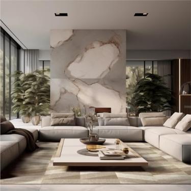 Imagem de PUREFULL Tapetes removíveis quadrados, acolchoamento não adesivo de 0,9 cm de espessura, tapete lavável de 12 azulejos com suporte antiderrapante de silicone, instalação DIY para sala de estar e quarto, triângulo cáqui (40,6 x 40,6 cm)