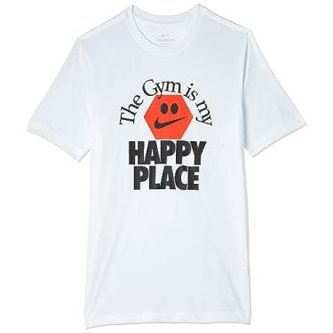 Imagem de Nike Camiseta masculina Dri-fit Happy Place, Branco - The Gym is My Happy Place, M