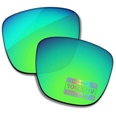 Imagem de Bowyer Lentes de reposição polarizadas para óculos de sol Oakley TwoFace XL OO9350 - Espelho verde jade