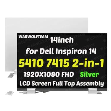 Imagem de WARWOLFTEAM Conjunto completo de substituição LED compatível com Dell Inspiron 14 5410 7415 2 em 1 P147G P147G001 P147G002 LCD Touch Screen Digitalizador Assembly 35.6 cm 1920X1080 FHD (prata)