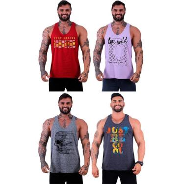 Imagem de Kit 4 Regatas MXD Conceito Cavada Masculina-Masculino