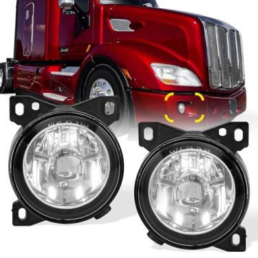 Imagem de High Soar Lâmpadas de neblina Kenworth T660 par com lâmpadas de farol de neblina de caminhão conjunto lateral universal para Peterbilt 579 587 (um par)