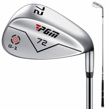 Imagem de Taco de golfe Sand Wedge PGM, premium, 72 graus, lob wedge para homens e mulheres, textura CNC, para escapar de bunkers e salvar as tacadas no green, loft alto, prateado