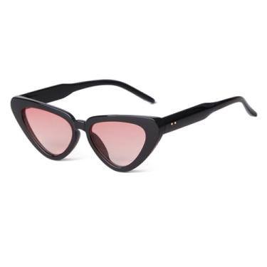 Imagem de JRLLFD Óculos de sol olho de gato feminino masculino cateye triângulo quadro óculos de sol sombra feminino uv400, c7, um tamanho