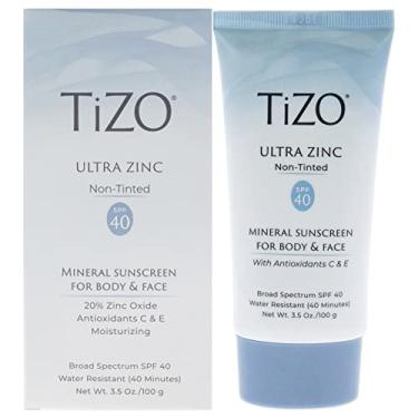 Imagem de Ultra Zinc Corpo e Rosto SPF 40 não tingido da Tizo para Unissex - 3,5 Onça protetor solar