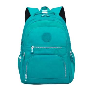Imagem de Mochila Bolsa menina e meninoLeve acolchoada Moderna Feminina Escola Faculdade Trabalho Viagem Academia Passeio Grande Espa?osa Estilosa (verde)