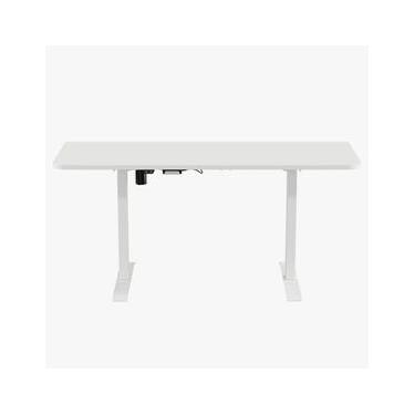 Imagem de Mesa Misch com Regulagem de Altura Elétrica e Tampo Reto Branca - Elements
