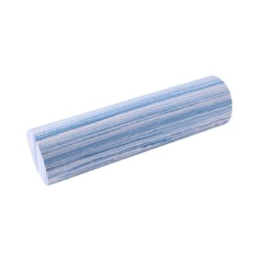 Imagem de oshhni Rolo de espuma de exercício redondo e confortável rolo de espuma EVA rolo de espuma de pilates para ioga exercício de núcleo trabalhador esportivo, Azul