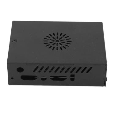 Imagem de Capa Protetora Asixxsix Orange Pi 5 Pro, Gabinete de Alumínio com Ventilador de Resfriamento, Preta