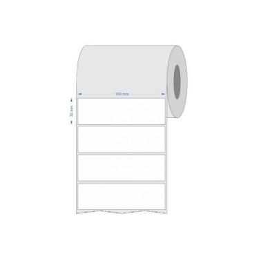 Imagem de Etiqueta 100x30 Adesiva Couchê  12 Rolos  11.628 Etiquetas - Tatá Impr