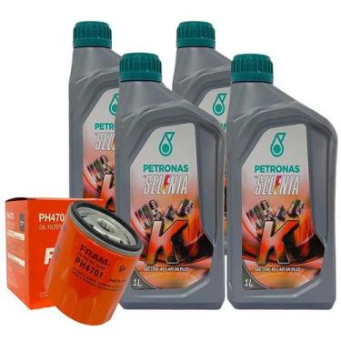 Imagem de Kit 4L Óleo 15W40 Selenia Semi Sintético + Filtro de Óleo Motor 1.8 8v