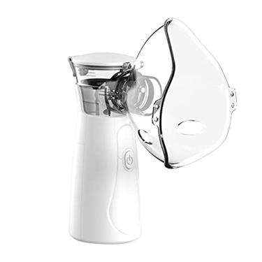 Imagem de Mini Nebulizador Ultrassônico Doméstico Pulverizador de Névoa Portátil 10ml Capacidade Atomizador Dispensador de Líquidos com Bocal Substituível Máscara Facial para Adultos e Crianças