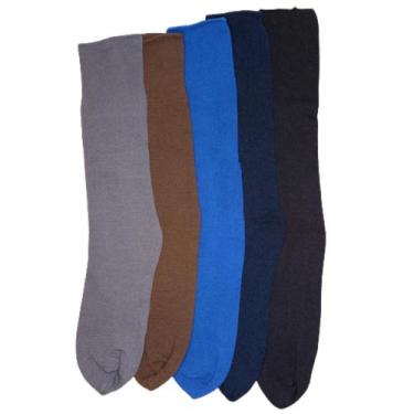 Imagem de Kit 12 Pares Meia Social Masculina Várias Cores Atacado - Nhá Chica