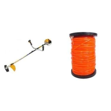 Imagem de Kit de Roçadeira a Gasolina Semi Profissional e rolo de fio de nylon 2