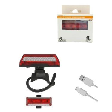 Imagem de Farol de Bike Traseiro Recarregável Dahora, Vermelho