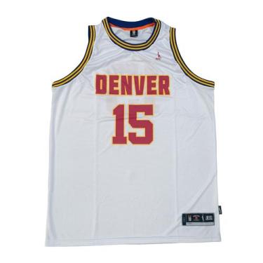 Imagem de Regata Basquete Masculina M10 Denver 15, Branco, GG