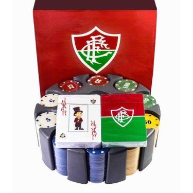 Imagem de Jogo De Poker 200 Fichas E Baralhos  Fluminense - Mileno