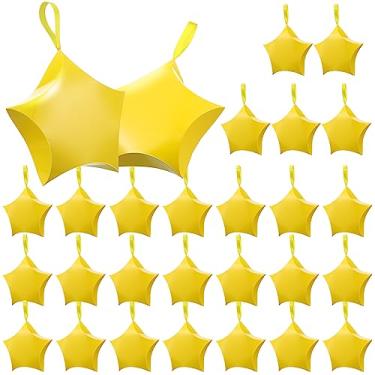 Imagem de Dandat 28 caixas de lembrancinhas de festa em forma de estrela, caixas de doces temáticas com fitas, pequenas caixas de lembrancinhas douradas, suprimentos de embalagem com fita para meninos, meninas,