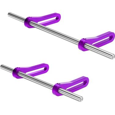 Imagem de EPINON Front Rear Adjustable Bumper Aluminum Alloy RC Bumper for 1/10 RC Crawler Chassis LCG TRX4 SCX10 Capra Dodge Power Wagon Upgrade Parts (Purple)