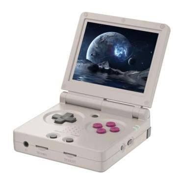Imagem de RG35XXSP Handheld Clamshell Games Consoles Built-in 64G+128G TF Card 8000+ Games Portable Style Flip Hand Held Game Video Consoles Linux System with Case (Gray)