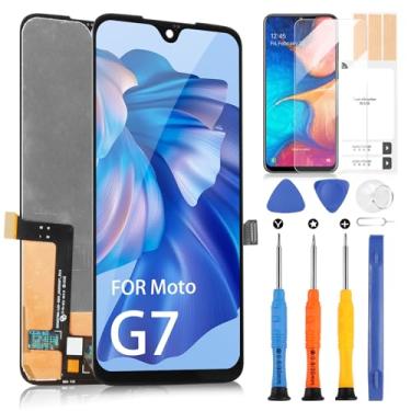 Imagem de Substituição de tela LCD para Motorola Moto G7 2019 - para digitalizador de tela LCD Moto G7 para Moto XT1962 Tela LCD Touchscreen painel 6,2'' XT1962-4 Montagem completa com kit de reparo