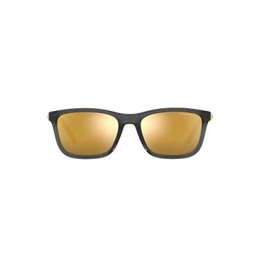 Imagem de ARNETTE Óculos de sol unissex infantil An4315 Speerit quadrado, Cinza transparente/dourado espelhado, 51 mm