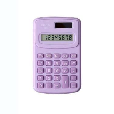 Imagem de Mini Calculadora De Bolso Matemática Plástica De 8 Dígitos Portátil De