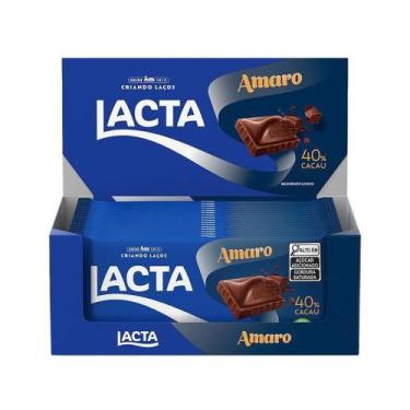 Imagem de Chocolate Lacta Amaro 80g Embalagem com 17 Unidades