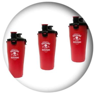 Imagem de Coqueteleira Shakeira Vermelho 2 Compartimento 800Ml 505Sort - Geral