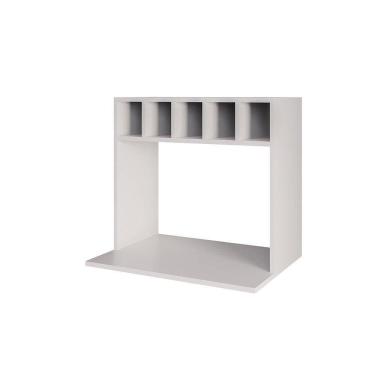 Imagem de Suporte Para Microondas Com Nicho Adega Para Cozinha Emma 60cm M12 - D`rossi Cor Branco