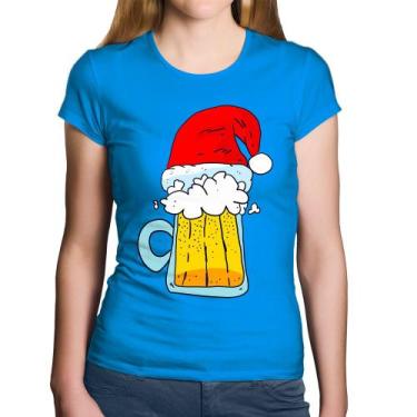 Imagem de Baby Look Algodão Merry Beer - Foca na Moda, Azul, GG