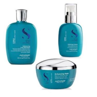 Imagem de Alfaparf Semi di Lino Curls Shampoo+ Máscara+ Creme Cachos