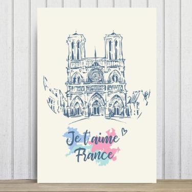 Imagem de Placa Decorativa Paris Notre Dame MDF 30x40 - Quartinhos
