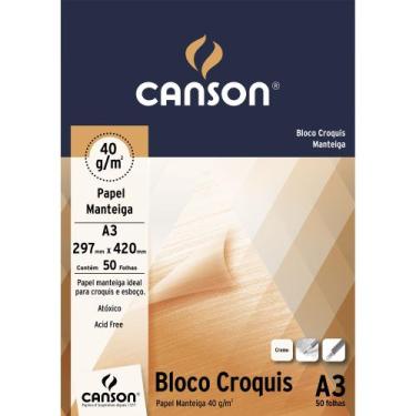 Imagem de Bloco de Papel Canson Croquis A3 40g 50 Folhas