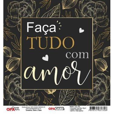 Imagem de Papel Scrapbook Opacard Frase 4 15X15 2782 Opa