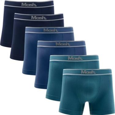 Imagem de Kit 6 Cuecas Boxer Sem Costura Microfibra Confortável Original Mash Bo