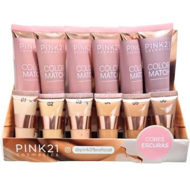 Imagem de PINK21 BASE FACIAL COLOR MATCH 24UN+PV CS4661