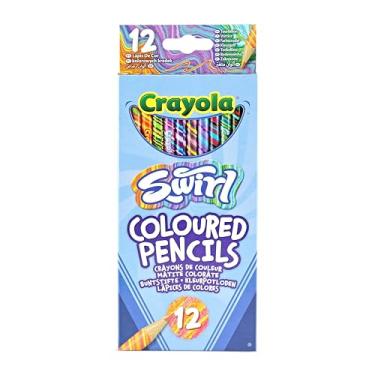 Imagem de CRAYOLA Lápis de colorir Swirl – Cores sortidas (pacote com 12) | O efeito redemoinho mágico desenhará 4 cores por lápis | Ideal para crianças a partir de 3 anos