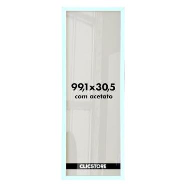 Imagem de Moldura para Quebra Cabeça Grow Puzzle 1500 peças 30,5x99,1 cm c/Acetato Decoração Interiores Parede Sala Escritório (Branco)