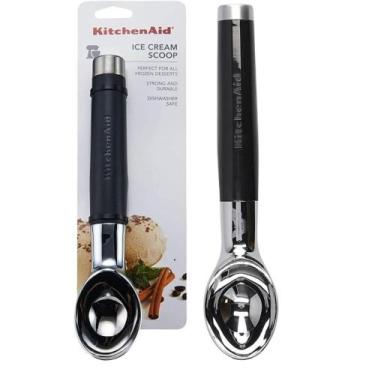 Imagem de Concha Colher de Sorvete Premium Kitchenaid Luxo Preto Resistente Sobr