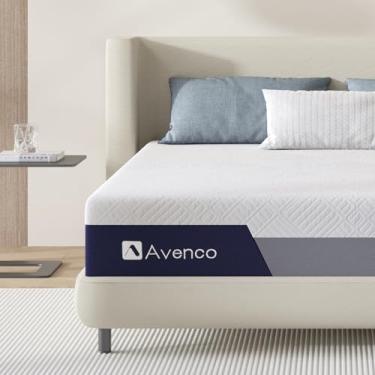 Imagem de Avenco Colchão Queen Size, colchão de espuma viscoelástica de gel de 30,5 cm Queen para alívio de pressão e sono refrescante, colchão de média firmeza com isolamento de movimento, colchão em uma caixa