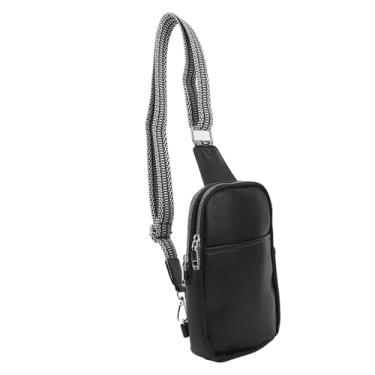 Imagem de Sacos Esportivos Grande Capacidade Alça de Ombro Larga Estilingue Mochila para Mulheres Mochila de Ombro Poliéster (Preto)
