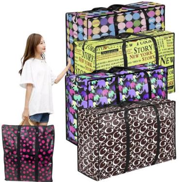 Imagem de Kit 4 Sacola Pequena Paragua Sacoleira Sacolão Bolsa Viagem - Str Stor