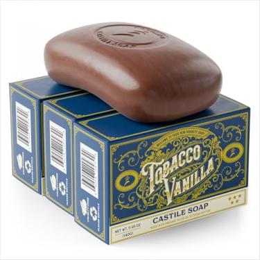 Imagem de Carolina Castile Soap Sabonete Líquido Para Pele Sensível Em Barra De Castela – Sabonete Natural De Longa Duração Para Homens Com Azeite De Oliva E Manteiga De Cacau - Tabaco Vegano Com Aroma De Bau